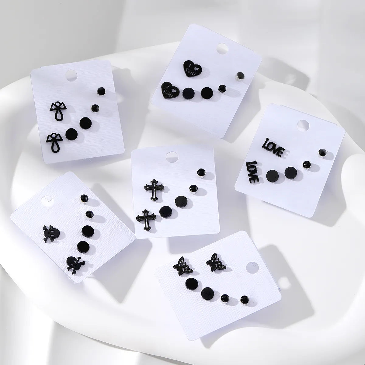 1 Set Cute Simple Style Butterfly Alloy Ear Studs