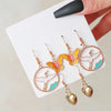 1 Set Cute Sweet Heart Shape Butterfly Fish Tail Alloy Rhinestones Ear Hook