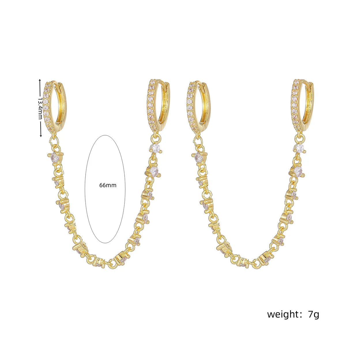 1 Set Cute Sweet Solid Color Plating Inlay Brass Zircon 18k Gold Plated Silver Plated Drop Earrings