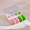1 Set Cute Water Droplets Stoving Varnish Arylic Ear Studs