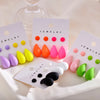 1 Set Cute Water Droplets Stoving Varnish Arylic Ear Studs