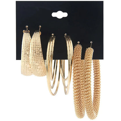 1 Set Elegant Lady Geometric Plating Alloy Drop Earrings