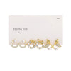 1 Set Elegant Luxurious Lady Flower Inlay Alloy Artificial Gemstones Artificial Pearls Ear Studs