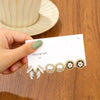 1 Set Elegant Luxurious Lady Flower Inlay Alloy Artificial Gemstones Artificial Pearls Ear Studs