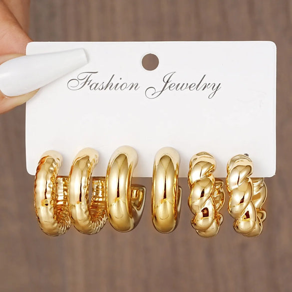 1 Set Elegant Simple Style Geometric Plating Zinc Alloy Earrings