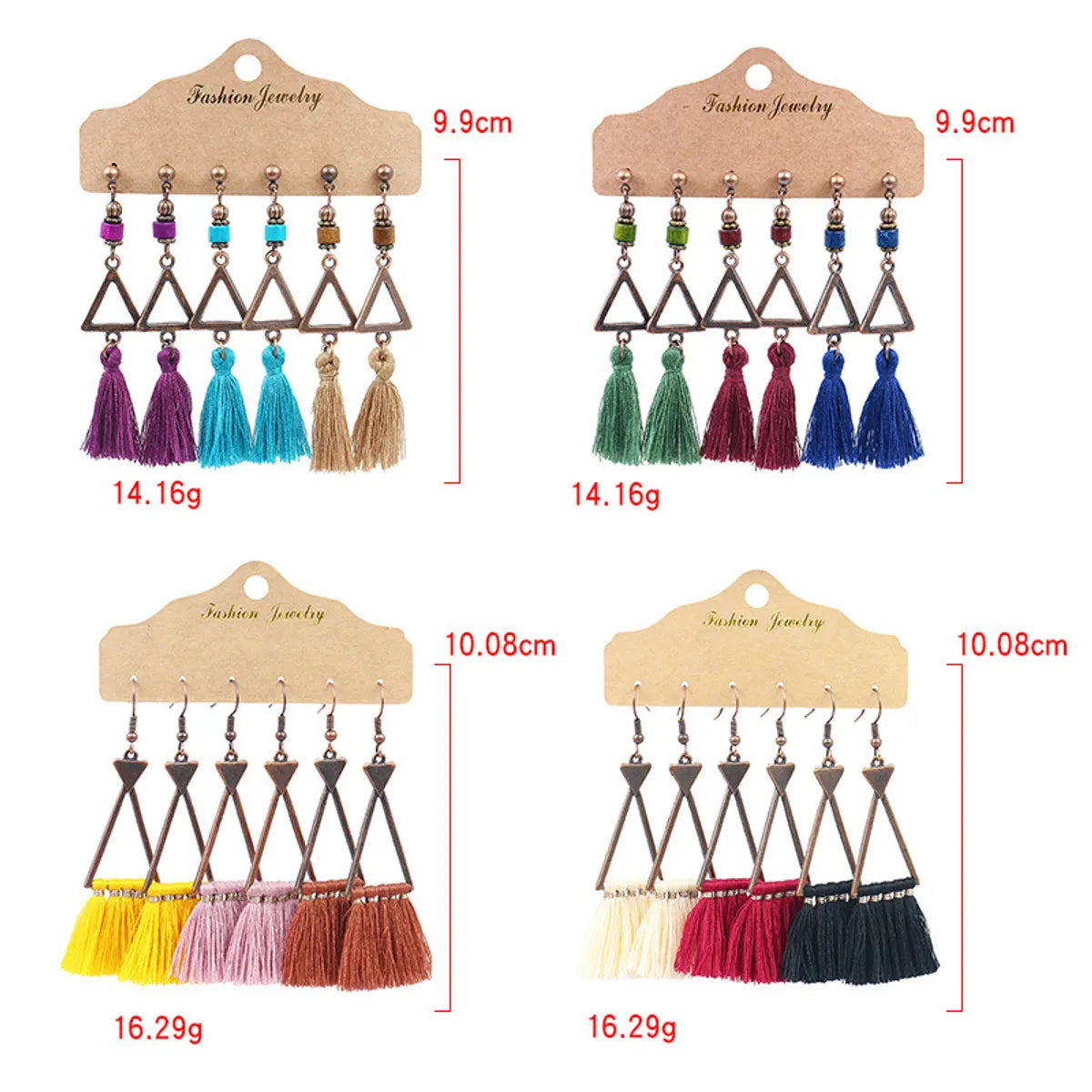 1 Set Elegant Tassel Plating Alloy Drop Earrings