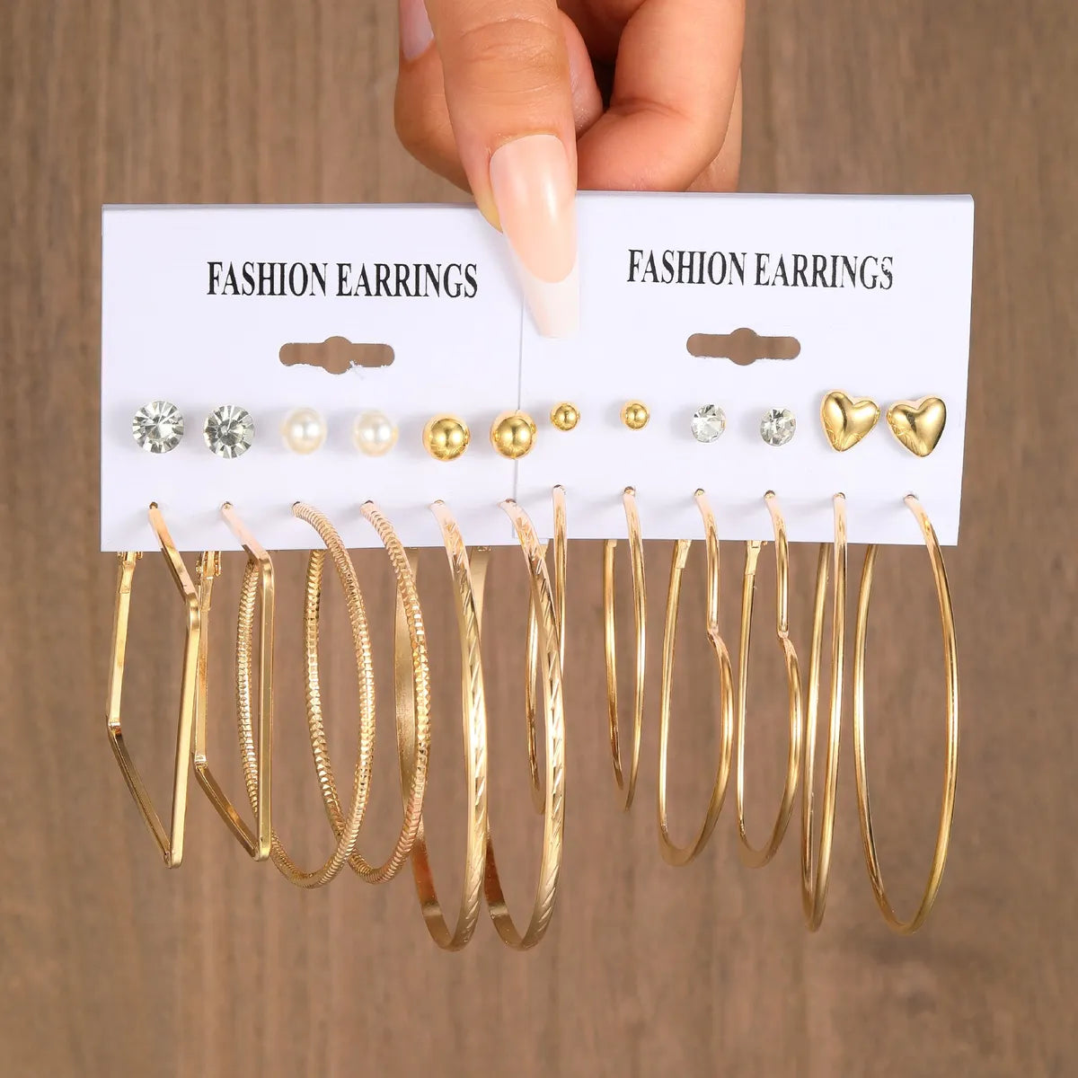 1 Set Exaggerated Simple Style Geometric Solid Color Alloy Earrings