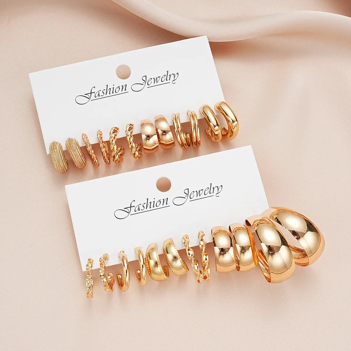 1 Set Exaggerated Simple Style Geometric Solid Color Alloy Earrings