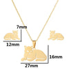 1 Set Fashion Animal Star Heart Shape Stainless Steel Titanium Steel Plating Hollow Out Jewelry Set