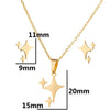 1 Set Fashion Animal Star Heart Shape Stainless Steel Titanium Steel Plating Hollow Out Jewelry Set