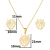 1 Set Fashion Animal Star Heart Shape Stainless Steel Titanium Steel Plating Hollow Out Jewelry Set