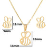 1 Set Fashion Animal Star Heart Shape Stainless Steel Titanium Steel Plating Hollow Out Jewelry Set