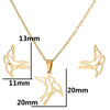 1 Set Fashion Animal Star Heart Shape Stainless Steel Titanium Steel Plating Hollow Out Jewelry Set