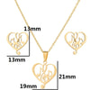 1 Set Fashion Animal Star Heart Shape Stainless Steel Titanium Steel Plating Hollow Out Jewelry Set