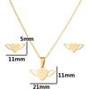 1 Set Fashion Animal Star Heart Shape Stainless Steel Titanium Steel Plating Hollow Out Jewelry Set