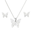 Wholesale Jewelry Fashion Butterfly 201 Stainless Steel 18K Gold Plated Plating Earrings Necklace