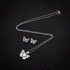 Wholesale Jewelry Fashion Butterfly 201 Stainless Steel 18K Gold Plated Plating Earrings Necklace