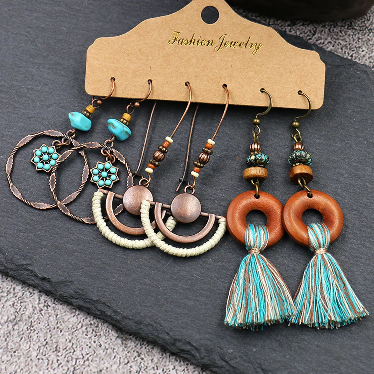 1 Set Fashion Geometric Alloy Tassel Plating Women's Drop Earrings