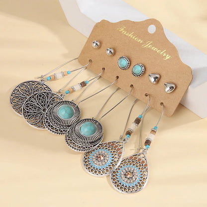 1 Set Fashion Leaves Starfish Metal Plating Women's Drop Earrings Earrings