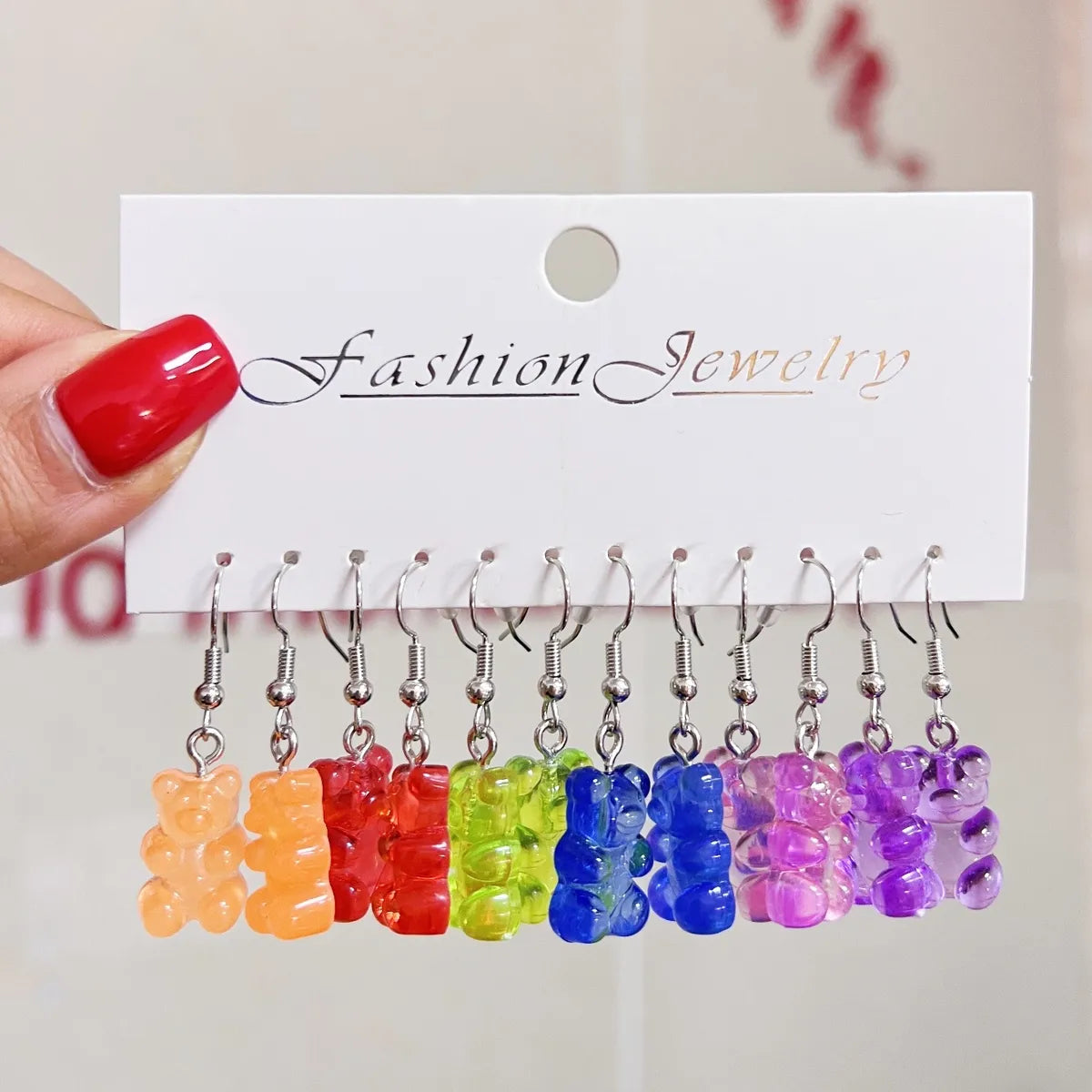 1 Set Glam Cute Pastoral Bear Asymmetrical Alloy Ear Hook