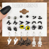 1 Set Hip-Hop Funny Halloween Pattern Pumpkin Spider Web Plating Alloy Drop Earrings Ear Studs