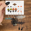 1 Set Hip-Hop Funny Halloween Pattern Pumpkin Spider Web Plating Alloy Drop Earrings Ear Studs