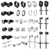 1 Set Hip-Hop Retro Solid Color Plating 304 Stainless Steel Gold Plated Earrings
