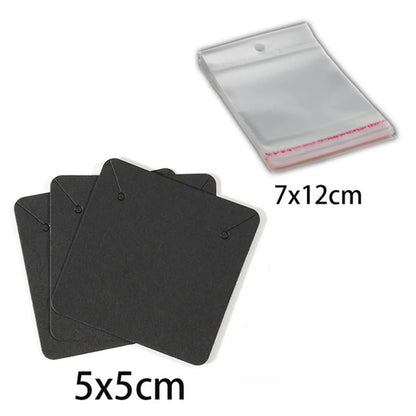 1 Set Paper Simple Style Solid Color Jewelry Packaging Cards