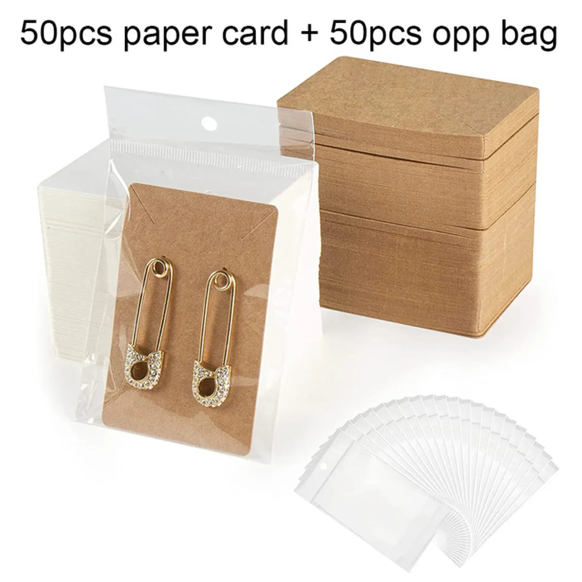 1 Set Paper Simple Style Solid Color Jewelry Packaging Cards