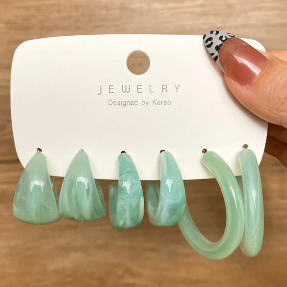 1 Set Retro C Shape Alloy Ear Studs