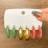 1 Set Retro C Shape Alloy Ear Studs