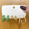 1 Set Retro C Shape Alloy Ear Studs
