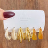 1 Set Retro C Shape Alloy Ear Studs