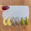 1 Set Retro C Shape Alloy Ear Studs