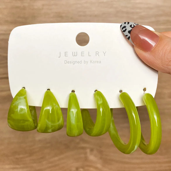 1 Set Retro C Shape Alloy Ear Studs