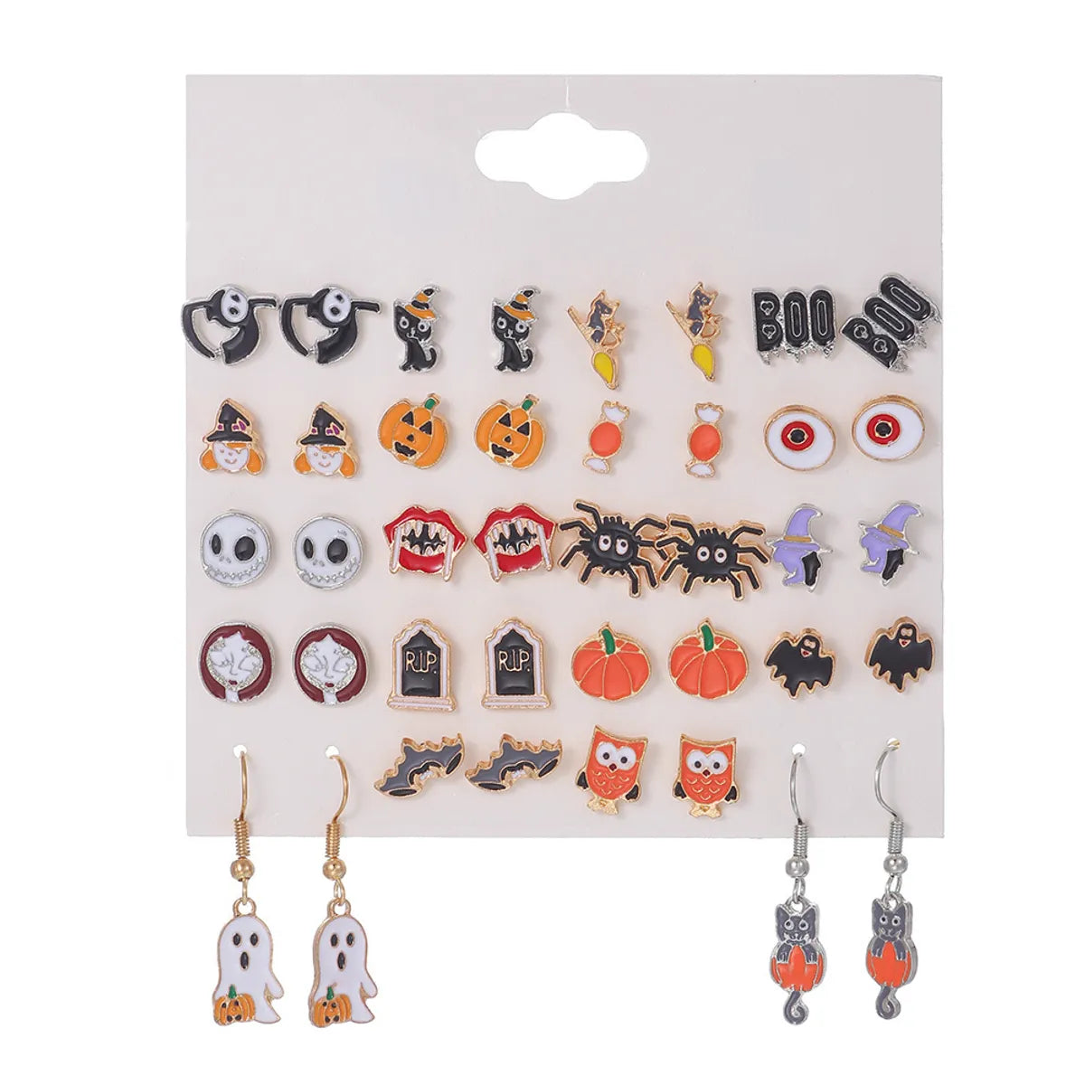 1 Set Retro Cartoon Eye Plating Alloy Drop Earrings Ear Studs