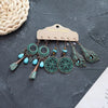 1 Set Retro Flower Alloy Turquoise Seed Bead Handmade Women'S Drop Earrings