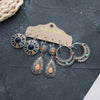 1 Set Retro Flower Alloy Turquoise Seed Bead Handmade Women'S Drop Earrings