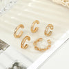 1 Set Retro Simple Style Geometric Plating Alloy Ear Cuffs