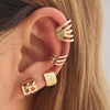 1 Set Retro Simple Style Geometric Plating Alloy Ear Cuffs