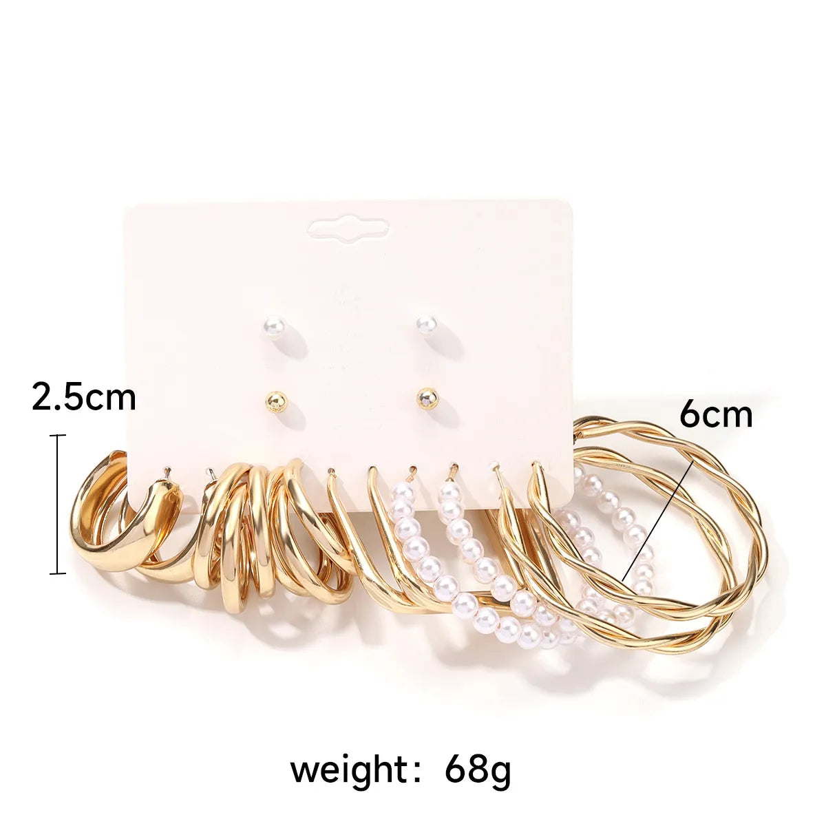 1 Set Retro Sweet Geometric Alloy Earrings