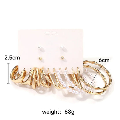 1 Set Retro Sweet Geometric Alloy Earrings