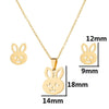 1 Set Simple Style Bee Butterfly Stainless Steel Plating Earrings Necklace