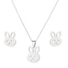 1 Set Simple Style Bee Butterfly Stainless Steel Plating Earrings Necklace