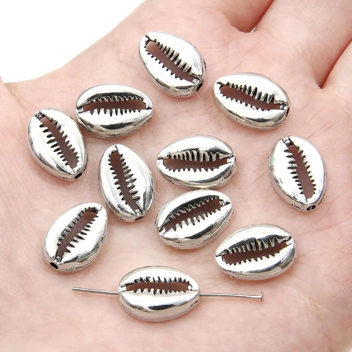 1 Set Alloy Bow Knot Shell Fish Beads