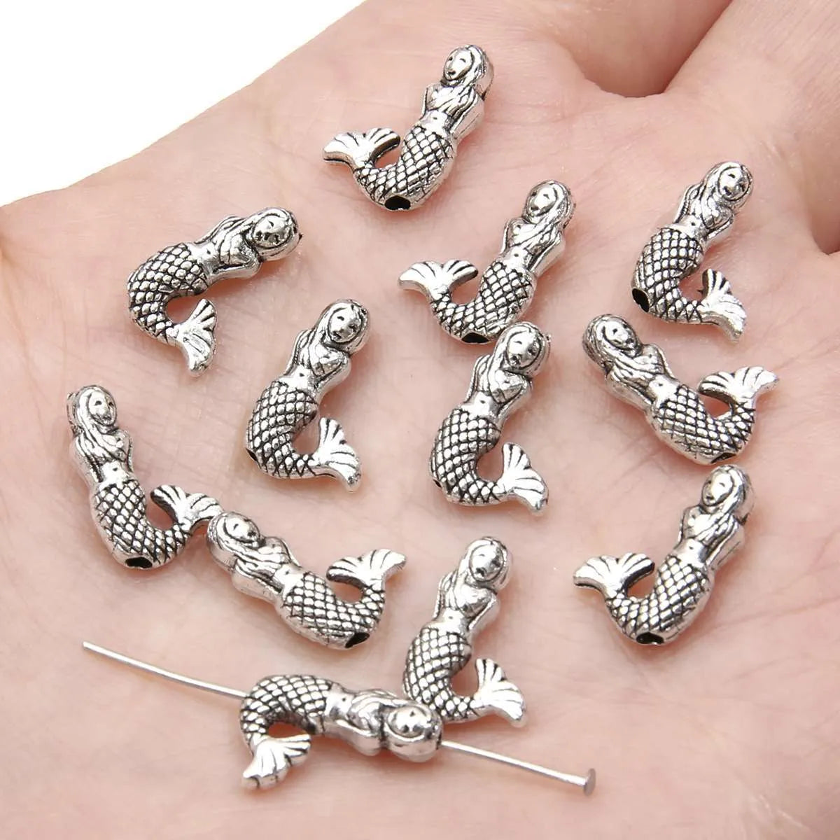 1 Set Alloy Bow Knot Shell Fish Beads