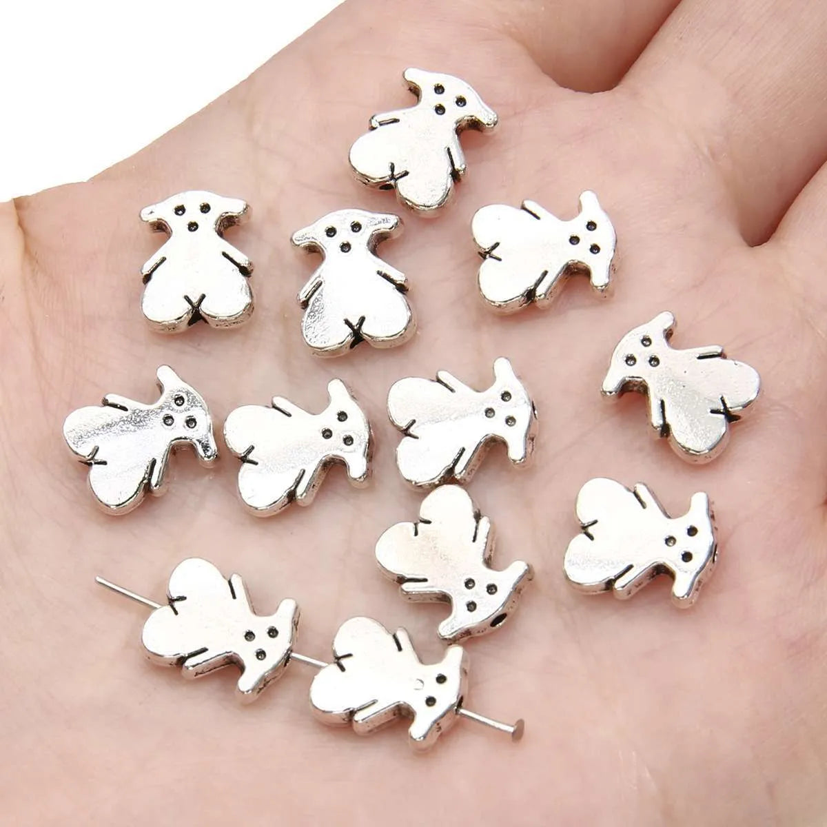 1 Set Alloy Bow Knot Shell Fish Beads