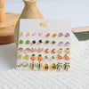 1 Set Simple Style Butterfly Enamel Alloy Ear Studs