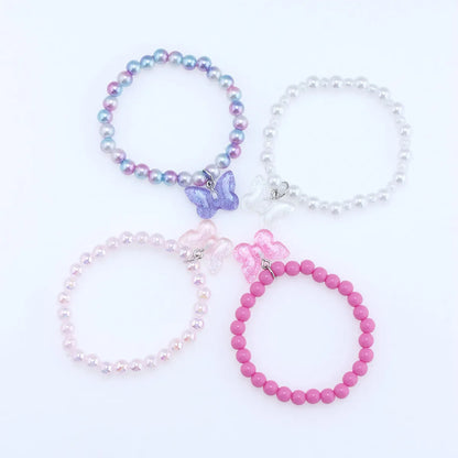 Simple Style Butterfly Plastic Beaded Kid's Bracelets