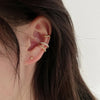 1 Set Simple Style C Shape Plating Inlay Copper Rhinestones Ear Clips